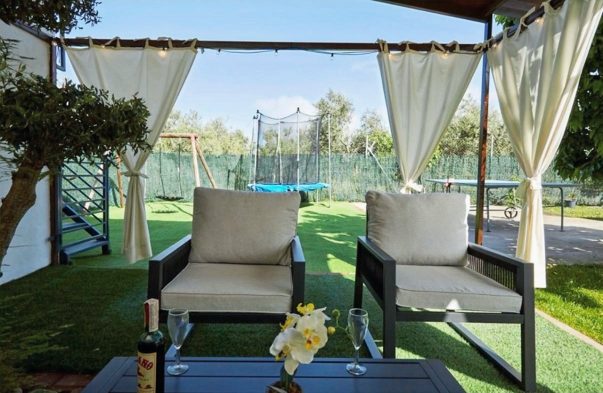 Descanso en el jardín de Villa Vega