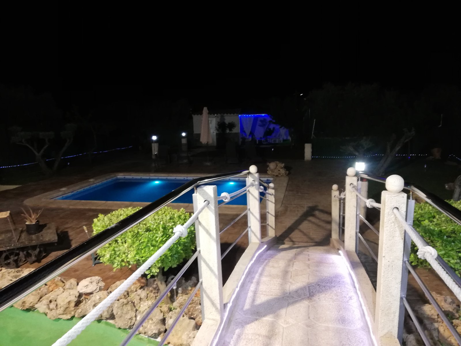 El puente al anochecer de Villa Vega